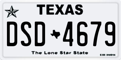 TX license plate DSD4679