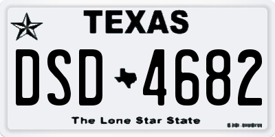 TX license plate DSD4682