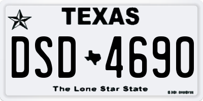 TX license plate DSD4690