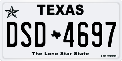 TX license plate DSD4697