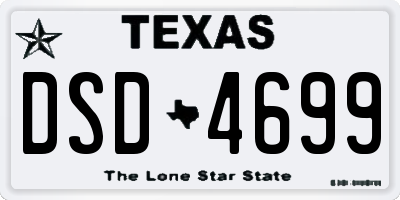 TX license plate DSD4699