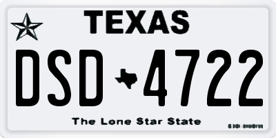 TX license plate DSD4722