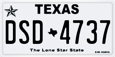 TX license plate DSD4737