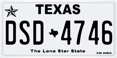 TX license plate DSD4746