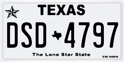 TX license plate DSD4797