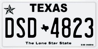 TX license plate DSD4823