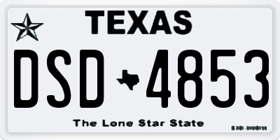 TX license plate DSD4853