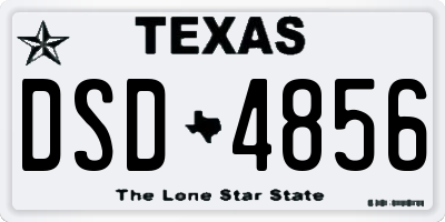 TX license plate DSD4856