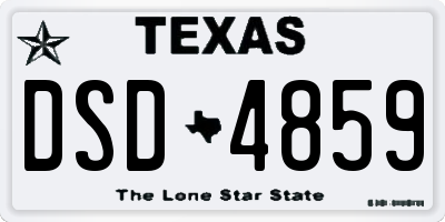 TX license plate DSD4859