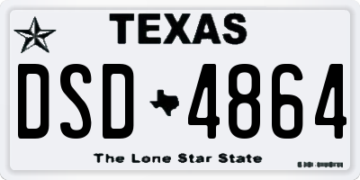 TX license plate DSD4864