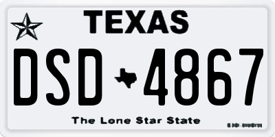 TX license plate DSD4867