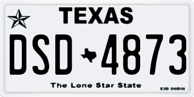 TX license plate DSD4873