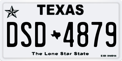 TX license plate DSD4879
