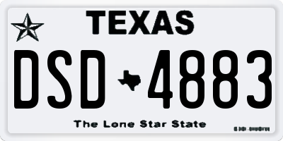 TX license plate DSD4883