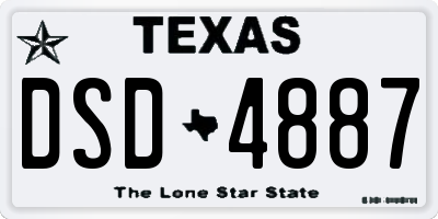 TX license plate DSD4887