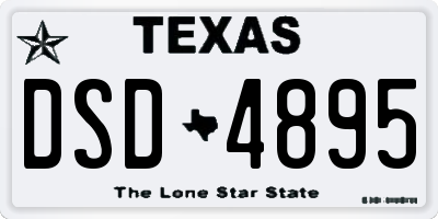 TX license plate DSD4895