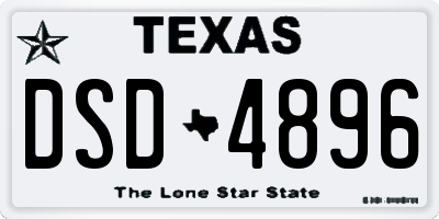 TX license plate DSD4896