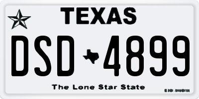 TX license plate DSD4899