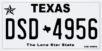 TX license plate DSD4956
