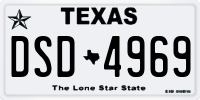 TX license plate DSD4969
