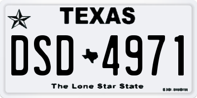 TX license plate DSD4971