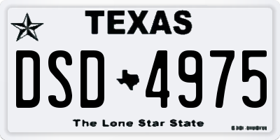TX license plate DSD4975