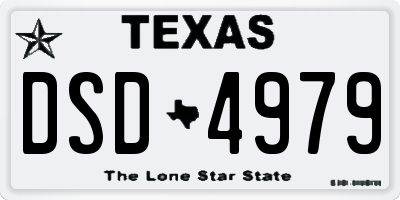TX license plate DSD4979