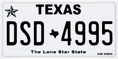 TX license plate DSD4995