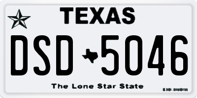 TX license plate DSD5046