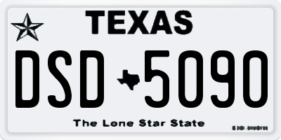 TX license plate DSD5090