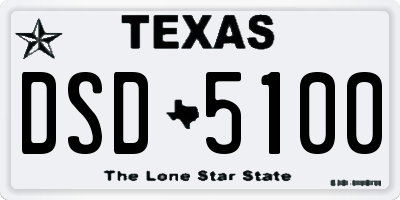 TX license plate DSD5100