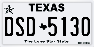 TX license plate DSD5130