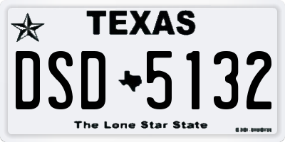 TX license plate DSD5132