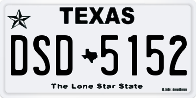TX license plate DSD5152