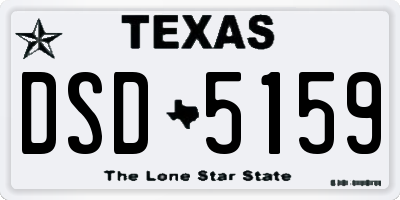 TX license plate DSD5159
