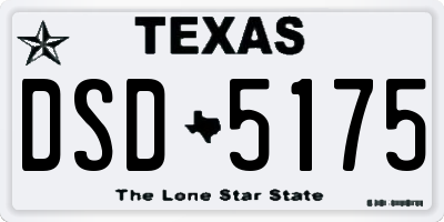 TX license plate DSD5175