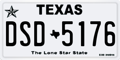 TX license plate DSD5176