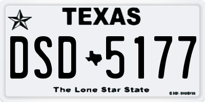 TX license plate DSD5177