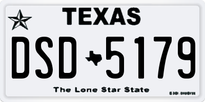 TX license plate DSD5179