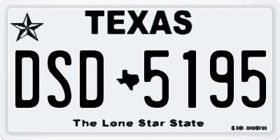TX license plate DSD5195