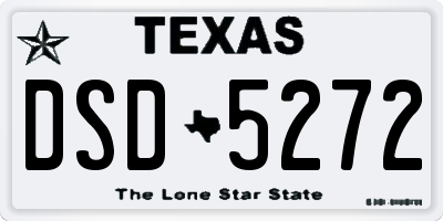 TX license plate DSD5272