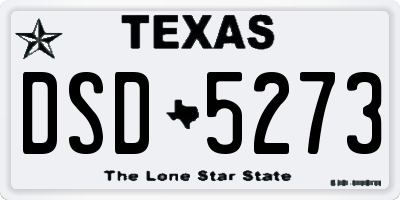 TX license plate DSD5273