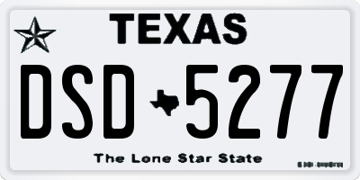 TX license plate DSD5277