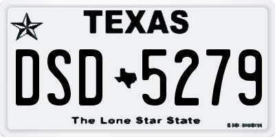 TX license plate DSD5279