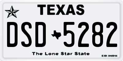 TX license plate DSD5282