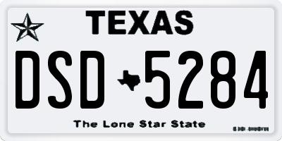 TX license plate DSD5284