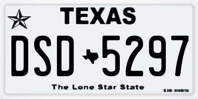 TX license plate DSD5297