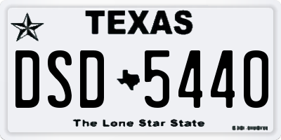TX license plate DSD5440
