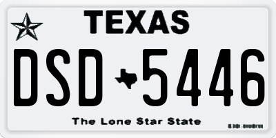 TX license plate DSD5446