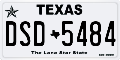 TX license plate DSD5484